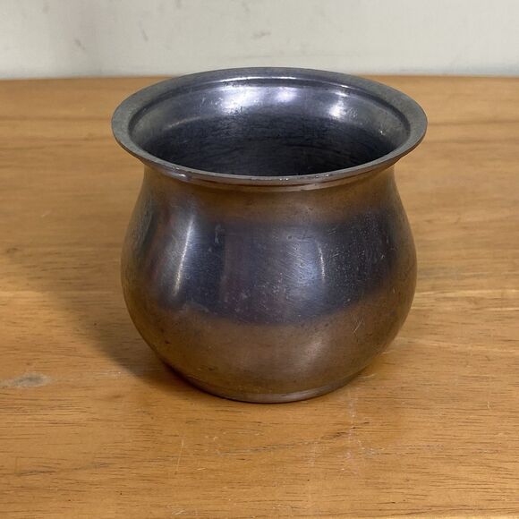 Vtg WEB Pewter 3-inch Creamer & Covered Sugar Serving Set #1137 Rustic Elegance - Picture 10 of 16